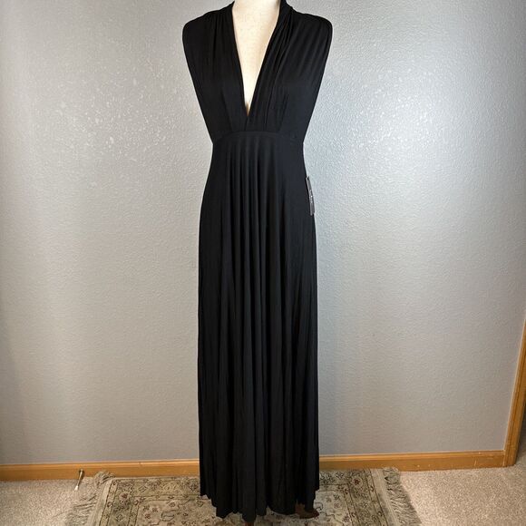 Lulus Tricks of the Trade Black Maxi Dress 12 Ways to Style L Large - Picture 1 of 6
